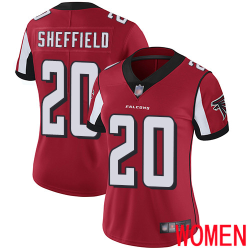 Atlanta Falcons Limited Red Women Kendall Sheffield Home Jersey NFL Football #20 Vapor Untouchable